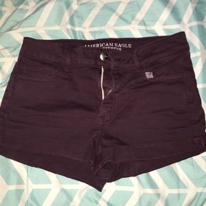 Maroon High Rise Super Stretchy Shorts